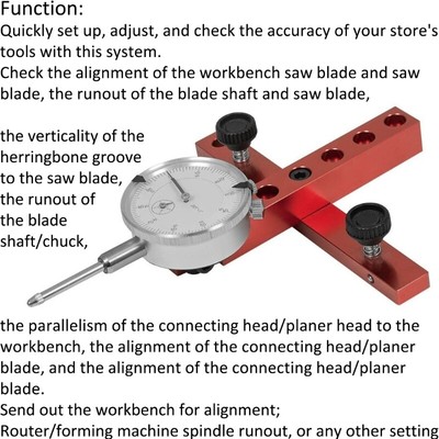 Dial Indicator for Table Alignment Drill Presses Accurate Woodworking Tool