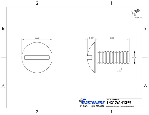 10-24 x 1/2" Slotted Truss Head Machine Screws Stainless Steel 18-8 Qty 2500 - Picture 2 of 6