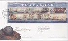 TALLENTS GB ROYAL MAIL FDC 2005 BATTLE OF TRAFALGAR STAMP SHEET