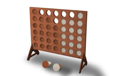 Mega Rosewood Connect 4 / 4 In A Row / 4 To Score - Premium Rosewood Wooden Conn