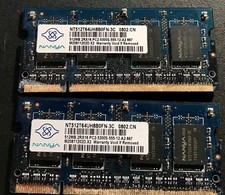 1GB Nanya 2x512MB PC2-5300 DDR2 667MHz SODIMM RAM Memory NT512T64UH8B0FN-3C