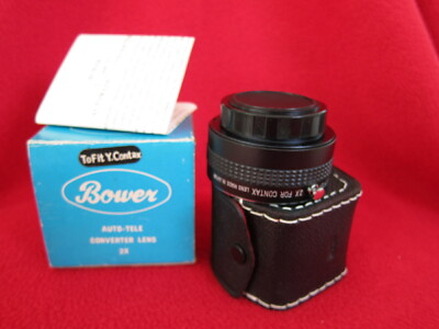 BOWER Brand Auto Tele 2X Converter For Contax/Yashica 35mm Film SLR Cameras