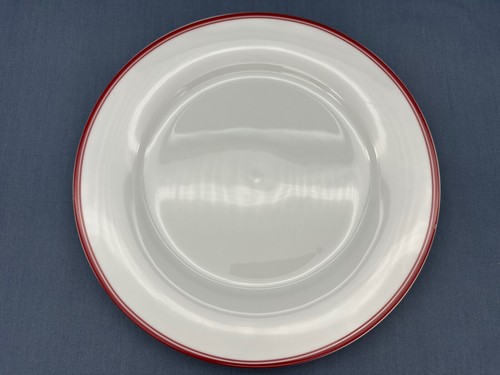 Williams Sonoma OFFENE KÜCHE Bistro rot 10 1/2" SPEISETELLER rote Bänder 4er SET - Bild 7 von 14