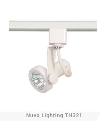 NEW SATCO TH321 NUVO 1 LIGHT TRACK HEAD GIMBAL RING MR16 WHITE GU10 120V