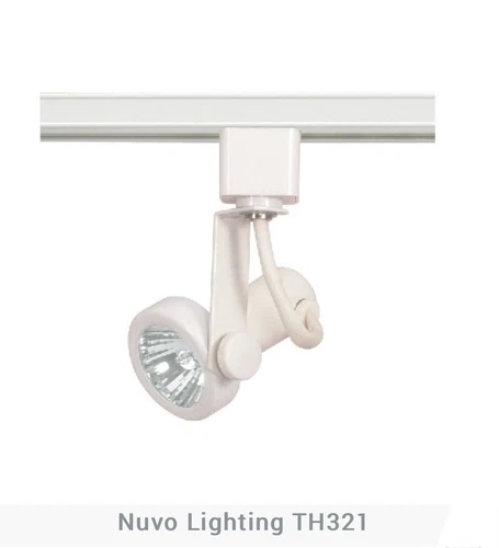 SATCO TH321 NUVO 1 LIGHT TRACK HEAD GIMBAL RING MR16 WHITE GU10 120V - Picture 1 of 3