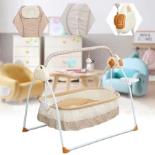 0-18 Months 25kg Electric Baby Crib Cradle Infant Rocker Auto Swing Sleep Bed 