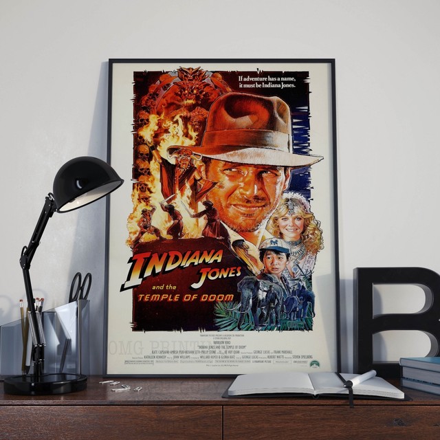 Indiana Jones And The Temple Of Doom Movie Film Poster Print Picture A3 A4 Indiana Jones And The Temple Of Doom Movie Film Poster Print Picture A3 A4