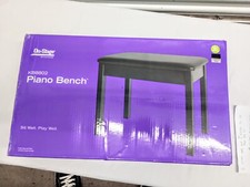 On-Stage KB8802B Keyboard Piano Classic Padded Seat Bench Black w/ Air Vents