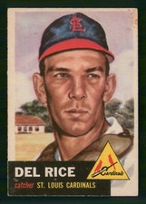 DEL RICE 1953 TOPPS 53 NO 68 VG+          22500