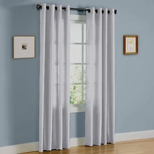 2 FAUX SILK WINDOW PANEL CURTAIN DRAPE GROMMET TREATMENT DRAPE NANCY 84