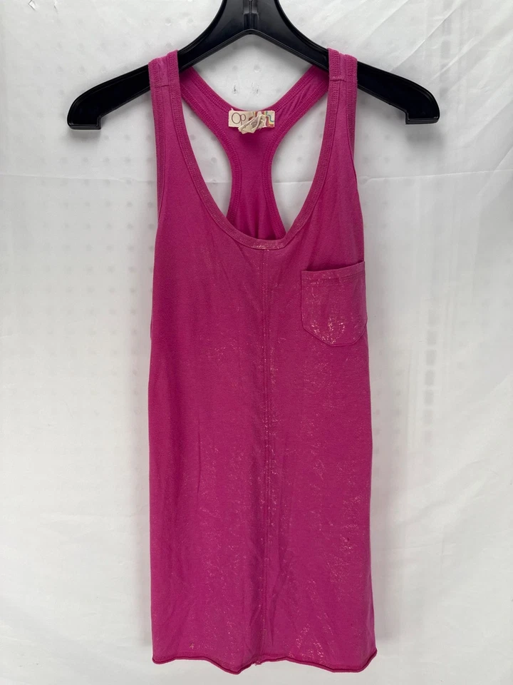 Camiseta sin mangas Op Juniors rosa espalda cruzada talla grande informal deportiva ocio Foto 2 de 4