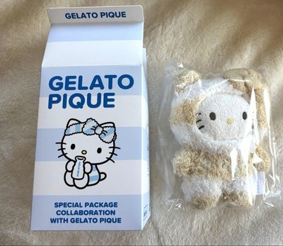 Gelato Pique Sanrio House Fluffy Hello Kitty Plüsch Anhänger Beige Gelb Neu