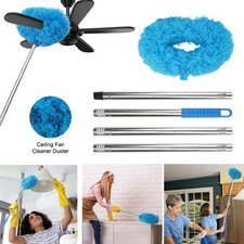 Extendable Pole Cleaning Brush For Ceiling Fan Wall Window Washable Microfiber