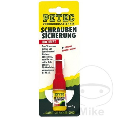 PETEC High strength screw fixing glue 5 GR