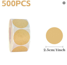 500Pcs Round Self Adhesive Labels Price Tags Stickers for Home Craft Gift Jars