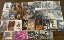 Lot of 30~Photo~& Greetings Antique Postcards...