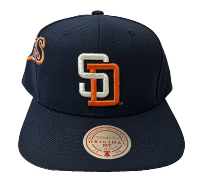 Mitchell & Ness San Diego Padres MLB Playoff Win Snapback Hat Navy