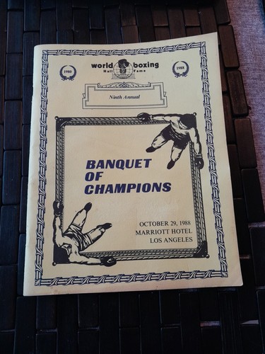 BOXING HALL OF FAME BANQUET OF CHAMPIONS 29. OKTOBER 1988 LOS ANGELES MARRIOTT