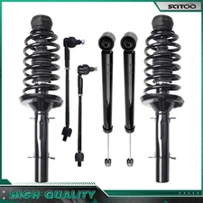 For VW Jetta Beetle Golf Front Complete Struts Tie Rod End & Rear Shock Kit Set