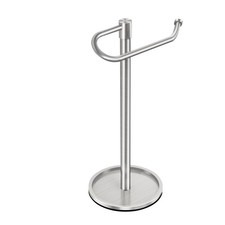 Hand Towel Holder Stand, Brushed Nickel Standing Towel Racks for Bathroom, St...