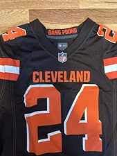 Cleveland Browns Nick Chubb #24 Men’s L Nike Orange Game Jersey – 100% NFL