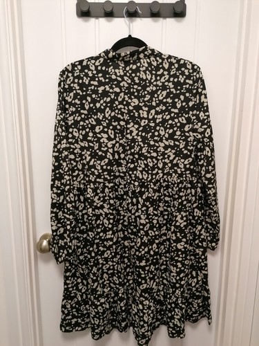 New Look Maternity Animal Print Dress Size 16 With 1/4 Buttons On Front - Picture 6 of 8
