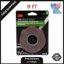 Molding Tape Super Strength Double Sided Adhesive Permanently Attach Cars 15 FT