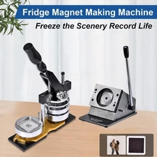 2x2" Square Fridge Magnet Maker Machine Photo Magnet Making KIT Button Maker 