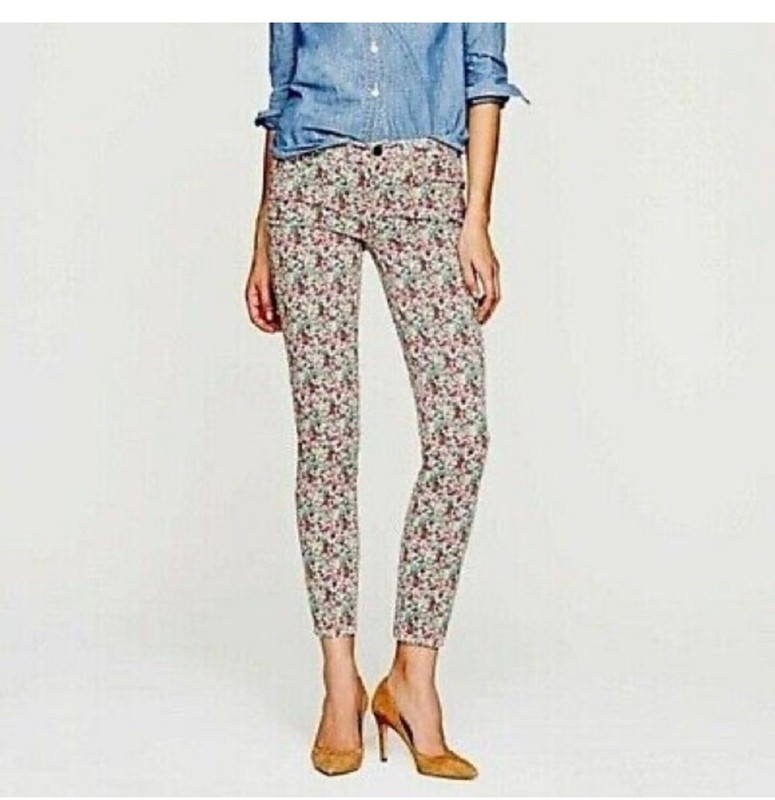 J. Crew Women's Jeans  Floral Toothpick  Boho Size  27