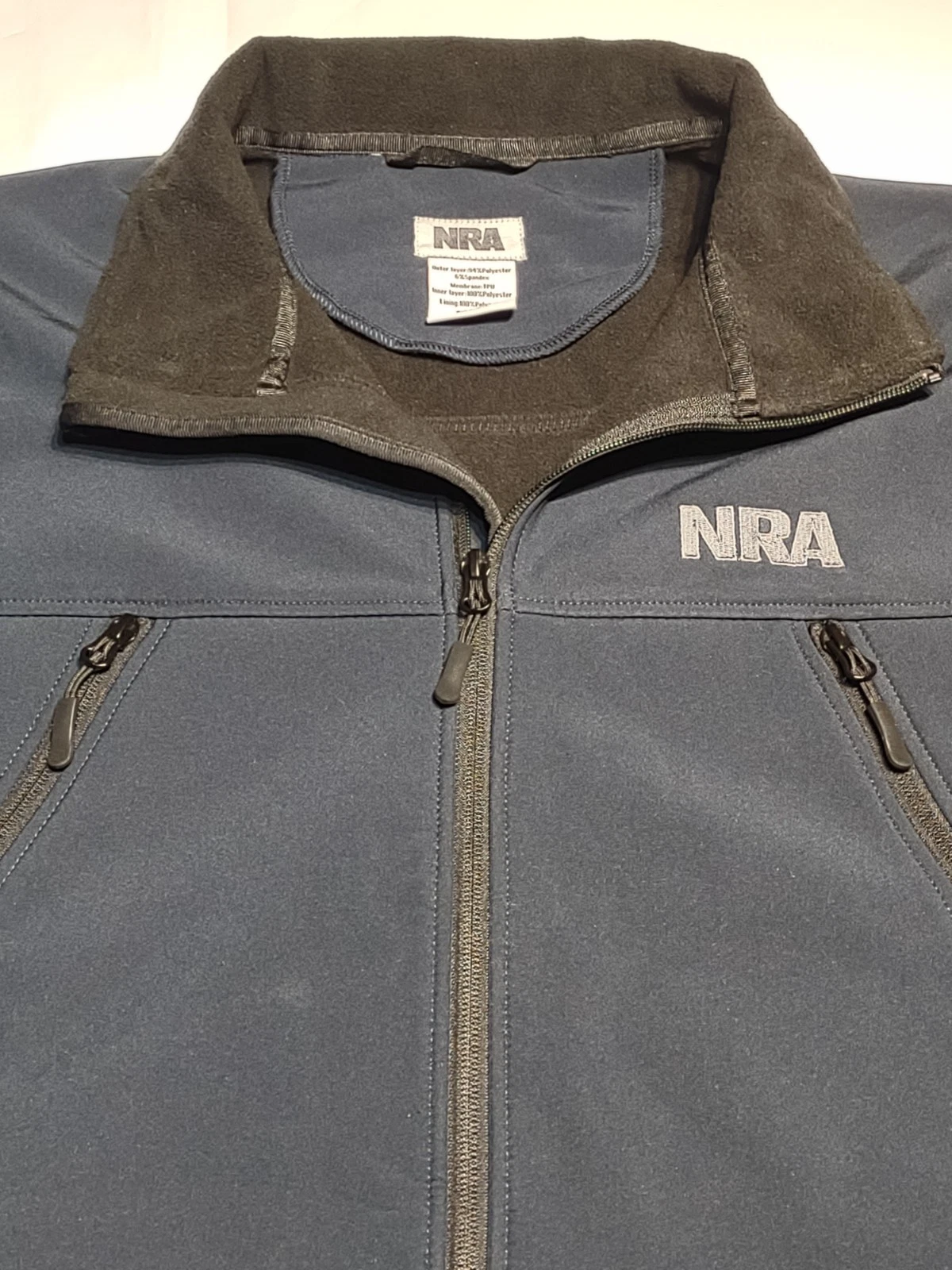 NRA Tactical Softshell Jacket Size Medium Blue RN#102635