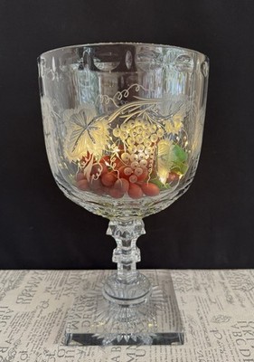 Exclusive Rarität William Yeoward Flower XXL Pokal Vase Crystal Cut Grape 6,2kg