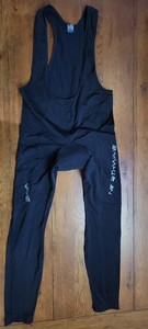 Northwave Mens 2XL Cycling Bibtights 28" 17" (8/10) Thermal Polyamide Black