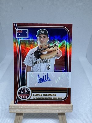 2025 Stars And Stripes Cooper Teichmann Red Firework Auto /25