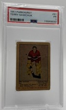 1951-52 Parkhurst Terry Sawchuk #61 PSA