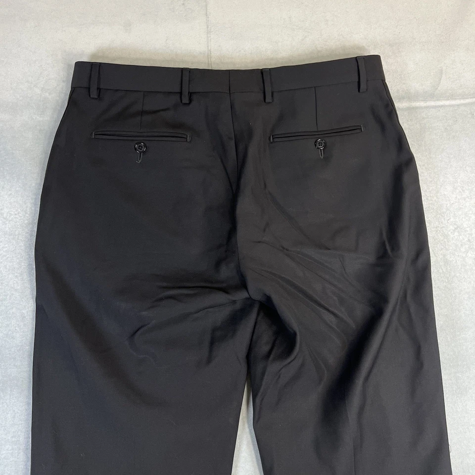 Vintage Yves Saint Laurent Dress Pants Mens 36 EU52 Black 100% Wool Side Stripe - Image 4 of 4