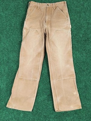 Vintage Carhartt B01 BRN Double Knee Canvas Pants Distressed Sz