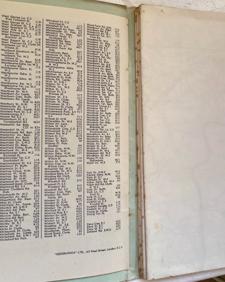 VINTAGE GEOGRAPHIA MAP GLASGOW - Large 60 by 40 inches - 4 miles to the inch - Image 3 of 4