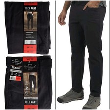 Weatherproof Vintage Men's Tech Pant Straight Fit Water Resistant Black 34x30