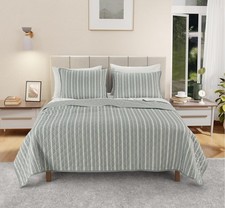 Izod 100 Cotton Percale Pre-Washed Quilt Set Bedding Twin Sheets Set