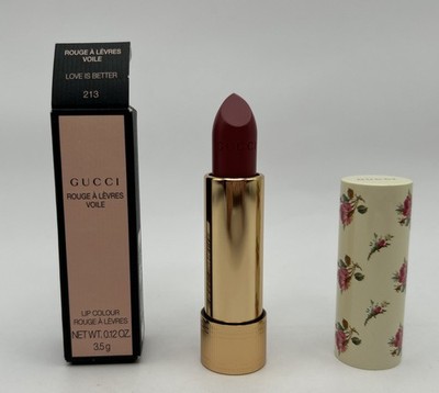GUCCI Rouge A Levres Voile LOVE IS BETTER 213 Lipstick Sheer Lip Colour 0.12 NIB
