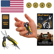 Mini Multitool Knife 12 in 1 Small Pocket Multi Tool with Knife and Pliers - ...