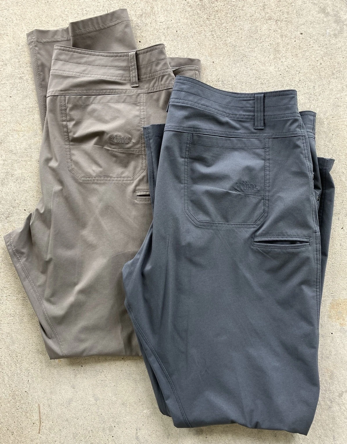 Lot 2 Kuhl Mens Silencer Pants Hiking Beige & Dark Gray Size 40x34