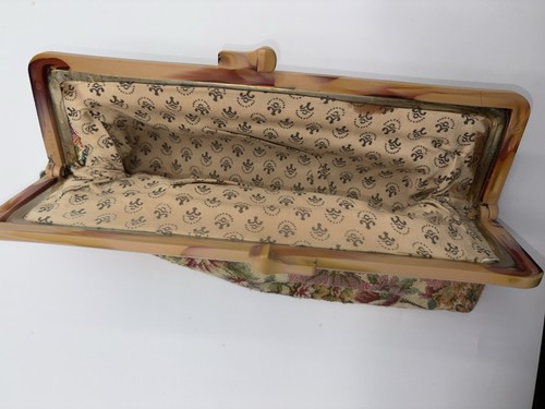 Vintage 1960s Tapestry Floral Clutch Handbag - Picture 8 of 9