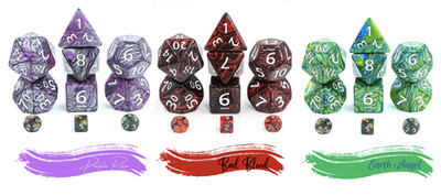 55mm Jumbo Polyhedral Dice DnD TTRPG Acrylic 7 Piece Set Pick Your Color