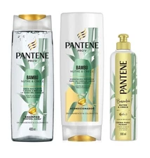 PANTENE BAMBU CONTROL CAIDA SET - SHAMPOO -ACONDICIONADOR  -CREMA PARA PEINAR