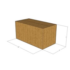 100 14x7x7 Kraft Brown Corrugated Shipping Boxes 32 ECT Single-Wall New