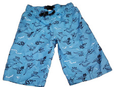 Street rules blue elastic waste dinosaur swim trunks draw string size 7