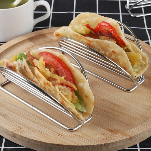 3-Teiliger Taco-Halter, Ständer, Taco-Rack Aus Edelstahl, Taco-Tablett für 9611 - Bild 6 von 8