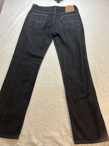 Levi's 514 Jeans Herren 34 x 34 schwarz gerades Bein Denim 5 Pocket klassische Hose - Bild 9 von 15
