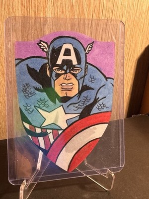 2026 Topps Brooklyn Collection Captain America Shield Die Cut Sketch 1/1